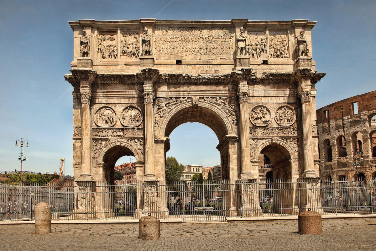 The Arch of Constantine in Rome, Italy