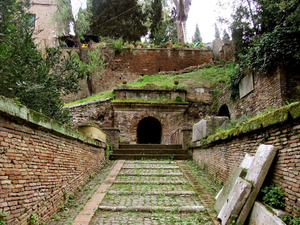 The entrance to the Tomb of the Cornelii Scipios, in use from the 3rd century BC to the 1st century AD