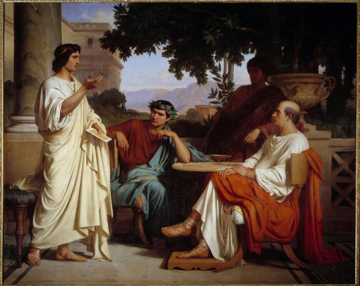 'Horace, Virgil and Varius at the house of Maecenas' by Charles Jalabert (1818–1901)