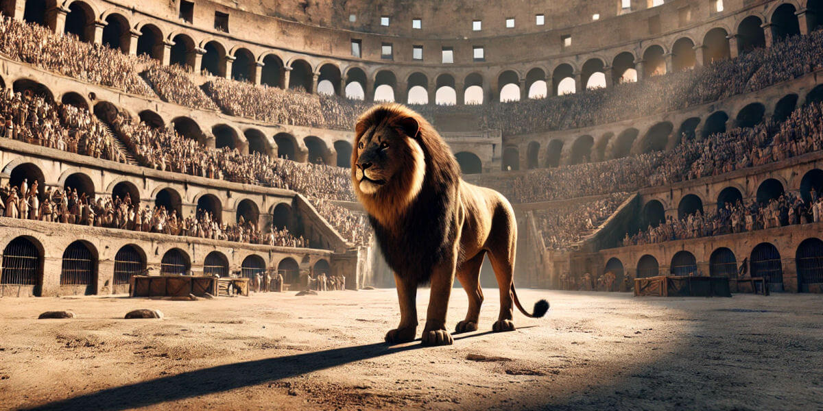 Lions were frequently seen in Roman arenas