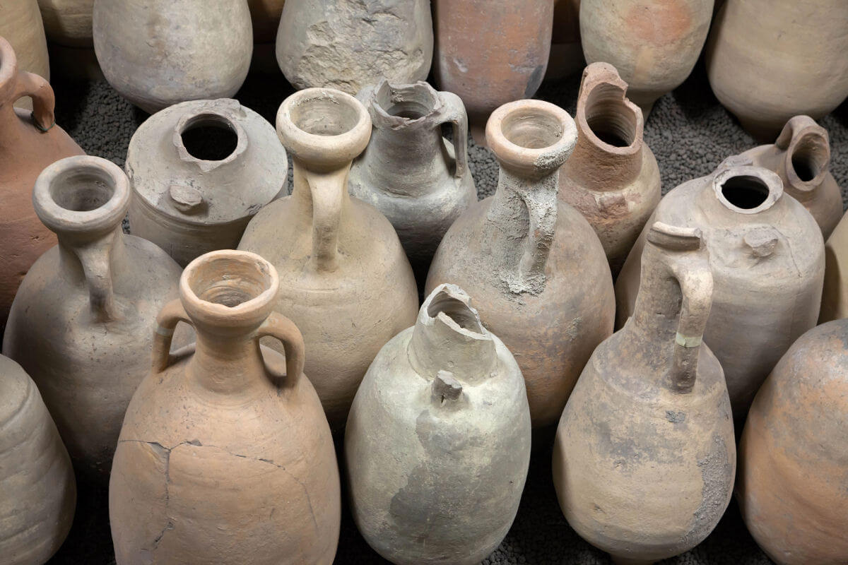 Ancient Roman pottery remains