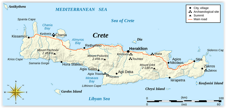 Travel Maps for Crete